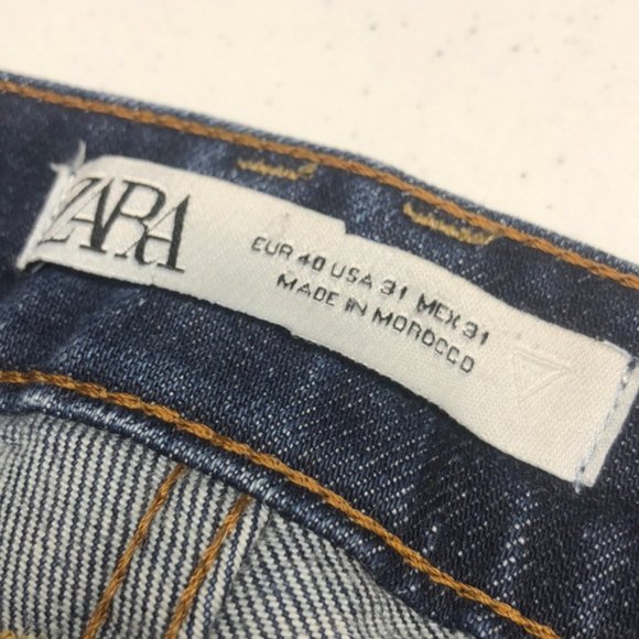 LIKE NEW MENS ZARA DENIMWEAR SLIM STRAIGHT JEANS 31x30 ⭐️ - Picture 2 of 11